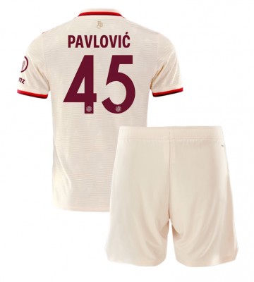 Bayern Munich Aleksandar Pavlovic #45 Tercera Equipación Niños 2024-25 Manga Corta (+ Pantalones cortos)